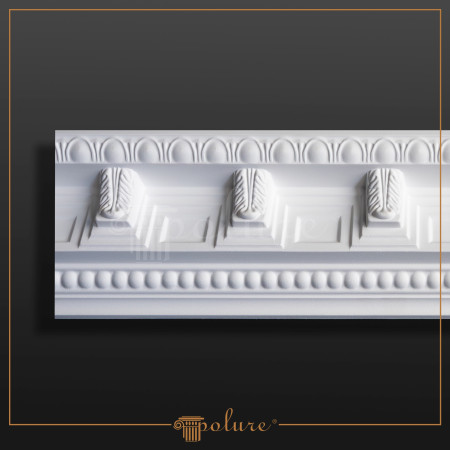 P81143 Poliuretan Cornișă Cu Model Modele Cornișă Decorativă din Poliuretan cu Model Clasic 13x14 cm