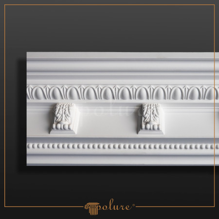 P81165 Poliuretan Cornișă Cu Model Modele Cornișă Decorativă din Poliuretan 18x19 cm cu Model P81165