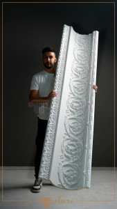 P81170 Poliuretan Cornișă Cu Model Modele Cornișă Decorativă din Poliuretan cu Model Relief 39x32 cm