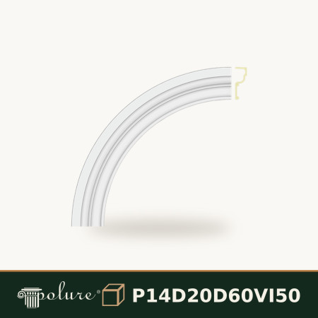 P14D20D60VI50 Poliuretan Arc Rotund Curbat Modele Arcadă Rotundă Decorativă din Poliuretan 43x43 cm pentru Perete