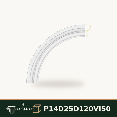 P14D25D120VI50 Poliuretan Arc Rotund Curbat Modele Arcadă Rotundă Decorativă din Poliuretan R60 76x76 cm
