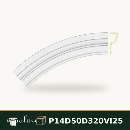P14D50D320VI25 Poliuretan Arc Rotund Curbat Modele Arcadă Rotundă din Poliuretan 11x136x79 cm pentru Tavan