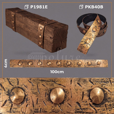 PKB40B Poliuretan Bandă Pentru Grindă Modele Bandă din Cauciuc pentru Grinzi 2x1040x40 mm Cu Nituri