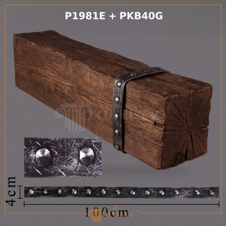 PKB40G Poliuretan Bandă Pentru Grindă Modele Bandă Decorativă din Cauciuc pentru Grinzi 4x104 cm