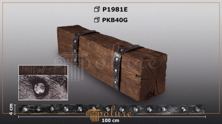 PKB40G Poliuretan Bandă Pentru Grindă Modele Bandă Decorativă din Cauciuc pentru Grinzi 4x104 cm
