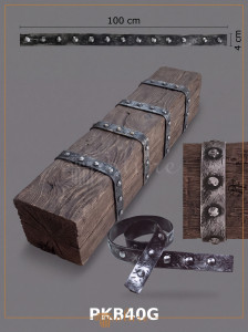 PKB40G Poliuretan Bandă Pentru Grindă Modele Bandă Decorativă din Cauciuc pentru Grinzi 4x104 cm
