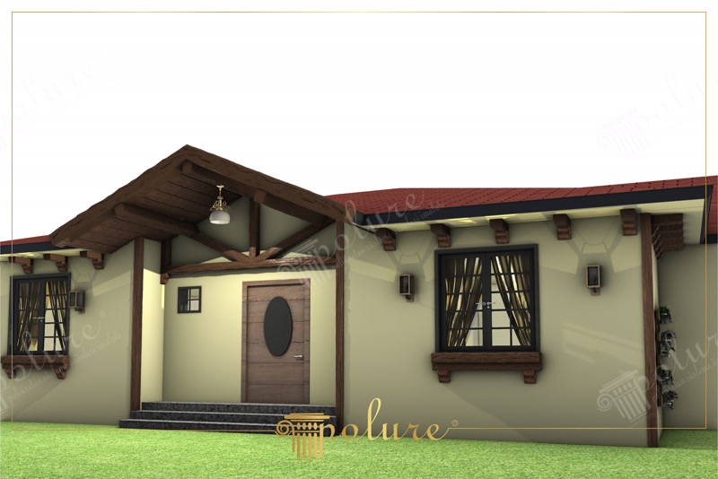 Decorațiuni Rustice Fațadă  Decorațiuni rustice de fațadă din poliuretan: grinzi, căpriori și brâuri cu aspect de lemn, rezistente la umezeală, ușor de montat și de vops