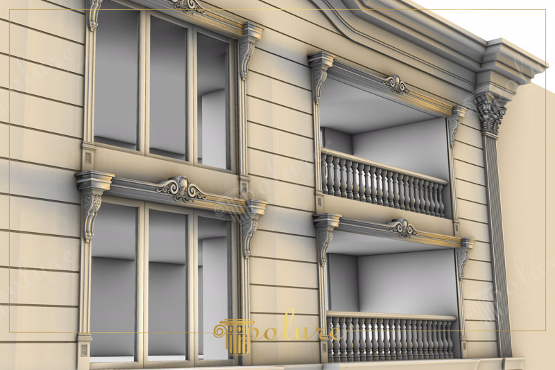 Balaștri și Balustrade Exterior  Balustri, mână curentă și baze din poliuretan pentru terase și scări exterioare: rezistente la îngheț, ușoare, vopsibile. Decoratiuni Casa.