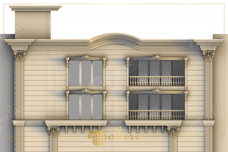 Balustrade și Balcoane Clasice  Balustrade clasice din poliuretan pentru balcoane și terase: balustri turnați, mână curentă și bază, rezistente la umezeală și ușor de monta