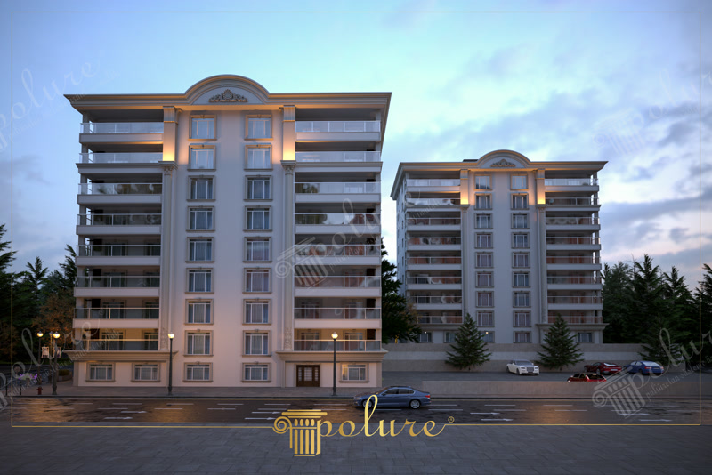 Fațadă clădire de locuințe cu coloane din poliuretan Poliuretanul pentru fațade exterioare este un material de înaltă densitate de 150-220 kg/m³ (țintă ~160 kg/m³) utilizat pentru realizarea elementelor decorative arhitecturale durabile. Imaginează-ți cum este să te întorci acasă în fiecare seară și să admiri o clădire elegantă, ale cărei detalii clasice reflectă lumina caldă a apusului. În acest ansamblu rezidențial, profilul ferestrelor și coloanele decorative oferă o atmosferă primitoare, transformând blocul de apartamente într-un cămin plin de caracter și căldură pentru întreaga familie.
Proiectul arhitectural utilizează pilaștri canelați ce străbat vertical cele 8 niveluri ale clădirii, creând o armonie vizuală deosebită. Fiecare detaliu al fațadei, de la ancadramentele ferestrelor până la frontoanele decorative de la ultimul etaj, a fost gândit pentru a oferi proprietarilor sentimentul de apartenență la un spațiu rezidențial exclusivist. Materialele izolante și ornamentale utilizate rezistă impecabil la variații termice extreme între -100 °C / +80 °C.
Din perspectiva vieții de zi cu zi, un exterior frumos decorat schimbă complet percepția asupra locuinței. Locatarii se bucură de un mediu ambiant plăcut încă de la intrarea în curtea ansamblului. Structura rezistentă la umezeală, cu un coeficient de absorbție a apei de sub 1%, garantează menținerea aspectului impecabil pe parcursul anilor, fără a necesita întreținere costisitoare sau zugrăveli frecvente.
Iluminatul exterior accentuează profilul fiecărui element ornamental din poliuretan în timpul serii, punând în valoare capitelurile sofisticate și cornișele superioare. Această combinație între arhitectura clasică și funcționalitatea modernă oferă familiilor nu doar un spațiu de locuit, ci un adevărat stil de viață rafinat, unde fiecare detaliu al clădirii contribuie la confortul vizual zilnic.