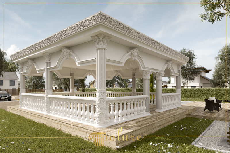 Coloane Decorative Grădină  Coloane decorative din poliuretan pentru grădină: bază, fus și capitel turnate. Rezistente la ploaie și îngheț, ușor de fixat, gata de vopsit.