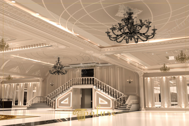 classic interior trace of time historical details fretwork aesthetic high ceilings elegant columns ceiling decorations work of art warm tones wealth nostalgia intimate atmosphere modern life aesthetic experience