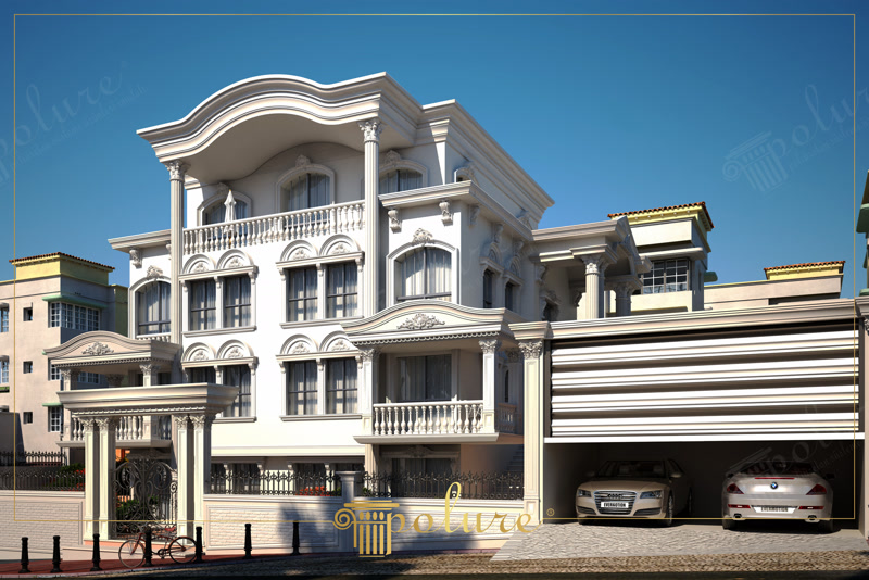 Fațadă Clasică Vilă  Fațadă clasică de vilă cu ancadramente, brâuri și console din poliuretan. Relief elegant, montaj peste termosistem, rezistență la îngheț.