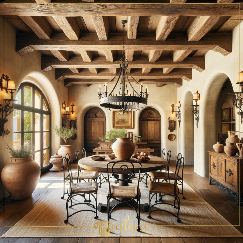 Amenajare rustică interior  