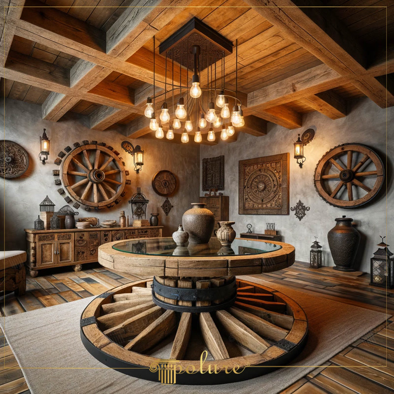 Design Interior Rustic  Design interior rustic cu grinzi, console și profile cu aspect de lemn din poliuretan. Ușoare, stabile și ușor de patinat. Idei la Decoratiuni Cas