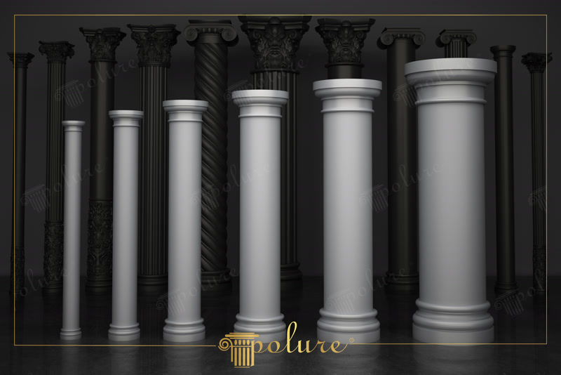 Polyurethane Doric capital straight Doric columns cylindrical column models polyurethane column foot pedestal ancient Greek architecture modern building materials durable columns architectural decoration indoor and outdoor decorations integration of histo