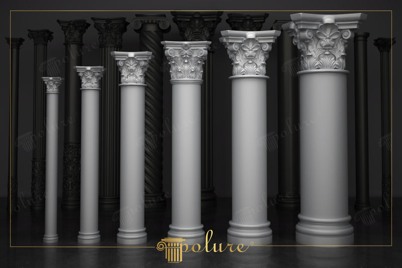 Polyurethane Corinthian capital flat Corinthian columns cylindrical column models polyurethane column foot base Corinthian architecture modern building materials aesthetic column designs architectural decoration harmony of ancient and modern design interi