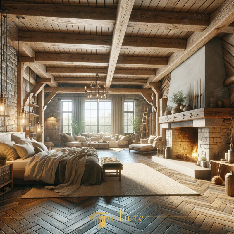 Decoratiuni lemn aparent  