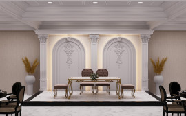 Elegant Column Stage Decoration in Wedding Hall An Unforgettable Atmosphere for Bride and Groom