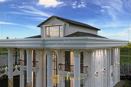 Designul exterior al vilei clasice, punctul de întâlnire al eleganței și prestigiului O explicație de 50 de cuvinte despre acest titlu Designurile exterioare ale vilelor clasice sunt o combinație magnifică de eleganță și prestigiu