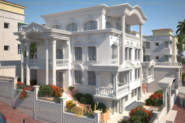 Simțiți-vă privilegiat, obțineți prestigiu cu exteriorul vilei clasice de lux Subliniază potențialul exterioarelor vilelor clasice de lux pentru a crea o atmosferă de prestigiu.Titlul își propune să adauge un sentiment pri