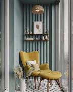 Slatted model with flat wall