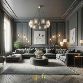 Obținerea perfecțiunii cu muluri de perete și tavan pentru sufragerie de lux sofisticată