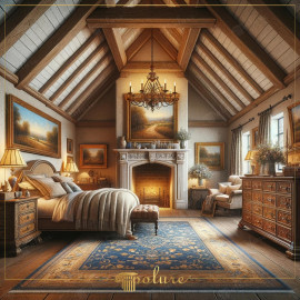 Synthesis of Modern Magnificence and Rustic Touches Bedroom Decorated with Polyurethane Beams Rustic decoration is a style reminiscent of the raw and natural texture of nature, and when enriched with contemporary materials, it gives homes an el