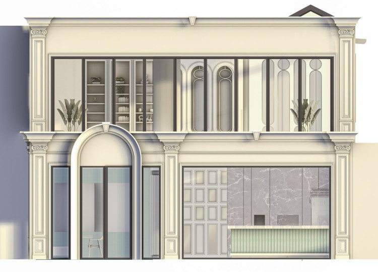 Idei de decorațiuni exterioare la locul de muncă Modele de placari exterioare prefabricate din poliuretan, modele de coloane de fatada