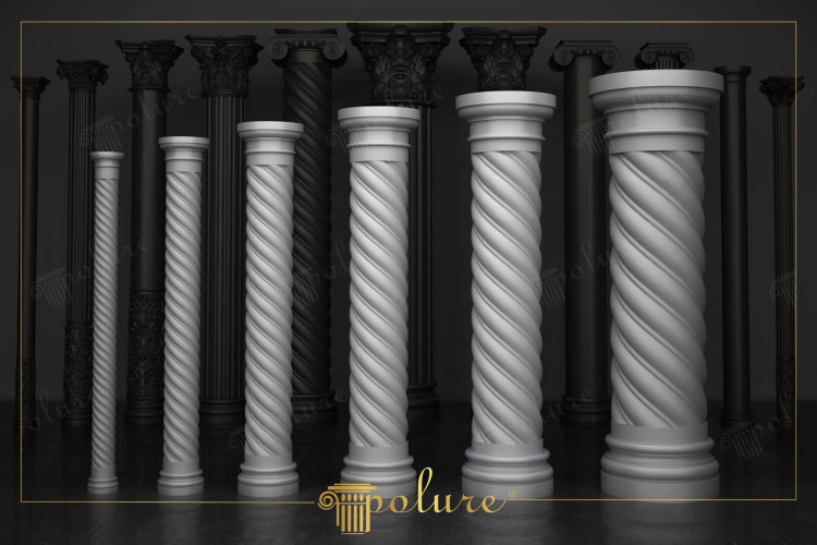 Polyurethane Doric Doric Capital Serpentine Column or Twisted Column models Polyurethane Column base base model Polyurethane Doric capital columns combine the classical lines of the Doric architectural style with modern building materials with snake and twisted models. This article will examine polyurethane column bases and how these unique designs create a transformation in architectural decoration. Features of Polyurethane Doric Capitals. Doric capitals are known for their simple and strong lines. They are produced using polyurethane material. Doric capitals provide both aesthetic and functional advantages by offering lightness and high durability. Serpentine and Twisted Column Models Serpentine and twisted column designs add a modern and dynamic interpretation to traditional column forms. These designs can be easily adapted to any architectural project thanks to the flexibility of polyurethane and create a unique visual effect. Polyurethane Column Foot Pedestals Column pedestals are the basic support elements of architectural structures. Pedestals made of polyurethane material are both durable and aesthetic. While these pedestals increase the stability of the columns, they add an elegant touch to the overall design. The Bridge Between Classical and Contemporary Architecture. Columns with polyurethane Doric capitals combine the simplicity and strength of the classical Doric architectural style with a modern material. It can be used in interior and exterior decorations. These columns open a new dimension in architectural decoration by integrating historical and modern design elements. Conclusion Polyurethane Doric headed serpentine and twisted columns offer ideal solutions to ensure aesthetic and structural integrity in architectural decoration. The flexibility and flexibility of modern materials With the elegance of classical design, architects and designers can create unique and durable structures both indoors and outdoors. These products represent a perfect integration of historical and modern design, taking structural aesthetics to a new level