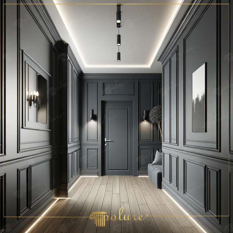 Linii moderne în decorarea coridorului, combinație elegantă de șipci și plinte din poliuretan Decorarea coridorului este prima zonă care determină estetica generală a unei case și întâmpină oaspeții în modelele de coridoare moderne, modelele de șipci din poliuretan, gips-carton și plinte, oferind soluții atât estetice, cât și practice Elemente elegante si sofisticate de decor modern cu o paleta de culori inchise si detalii luminoase Materiale din poliuretan Este ideala atat din punct de vedere al durabilitatii cat si din punct de vedere estetic Sipcile si bordurile folosite pe pereti sporesc senzatia de adancime a spatiului, in timp ce placile de gips-carton asigura. un flux vizual continuu între tavan și pereți, plinte îmbină elegant podeaua și pereții și adaugă un finisaj perfect pentru decorul modern al coridorului spațiu care reflectă stilul fiecărei locuințe Decorarea coridorului, dotată cu detalii moderne și minimaliste, oferă un aspect atemporal datorită plăcilor și plintelor din poliuretan.