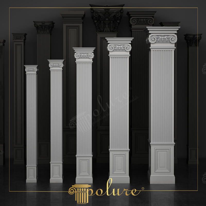 Polyurethane Plaster Columns Ionic Plaster Headings and Grooved Column Models Modern Interpretation of Classical Architecture Combining the elegance and aesthetics of classical architecture with the functionality of modern structures is a frequently sough