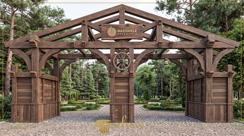 Grinzi din Poliuretan pentru Dormitor la Mansardă Dormitor rustic la mansardă amenajat cu grinzi decorative din poliuretan, șemineu din piatră și corpuri de iluminat calde.