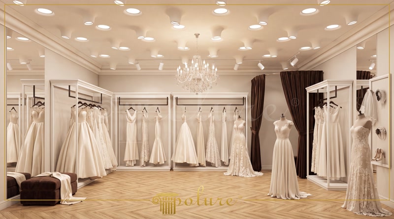 Dressing spațios decorat cu profiluri din poliuretan P81376, PA501 și PA502 pentru iluminat tavan încastrat.